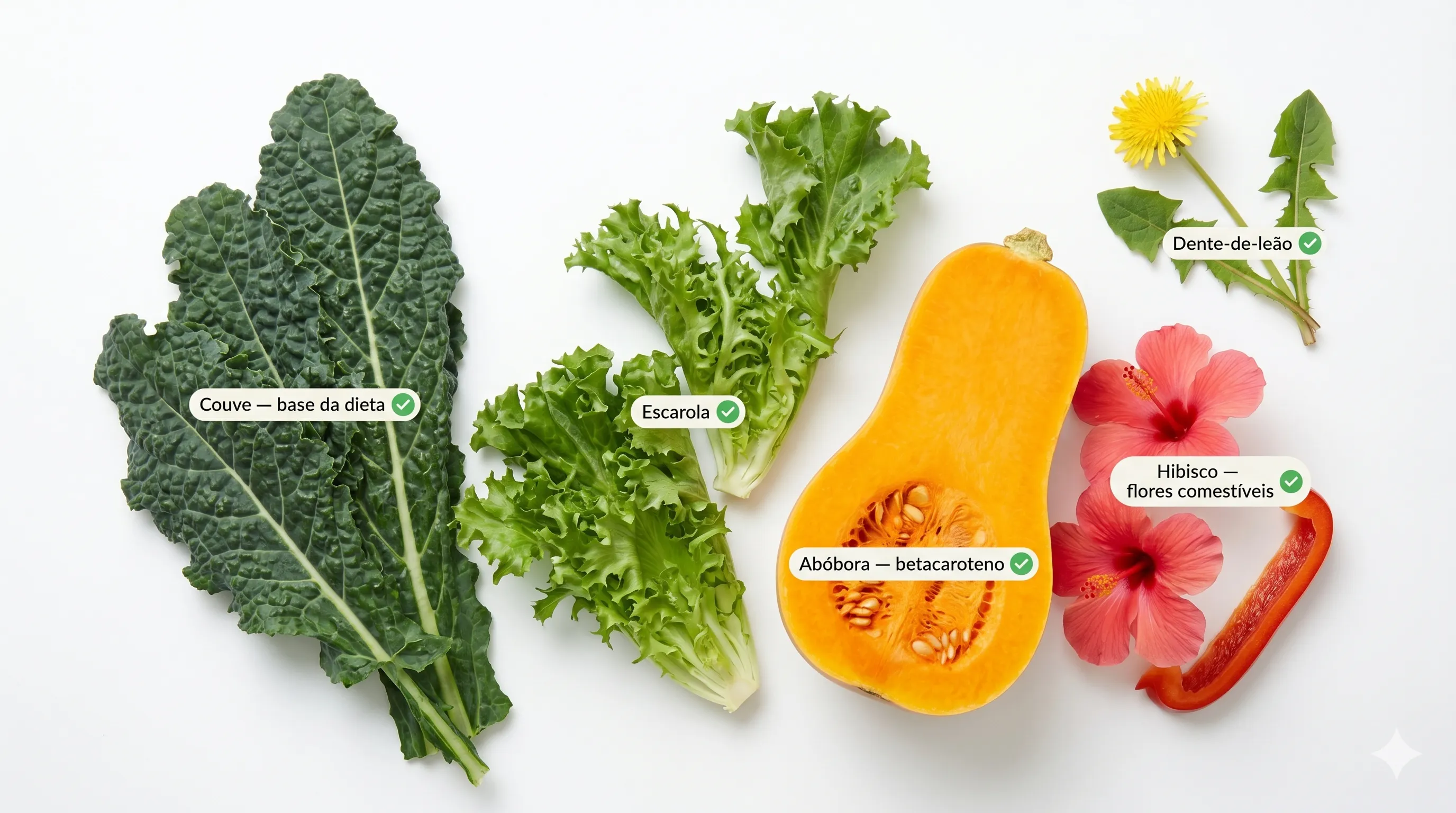 Vegetais base recomendados para répteis herbívoros e onívoros