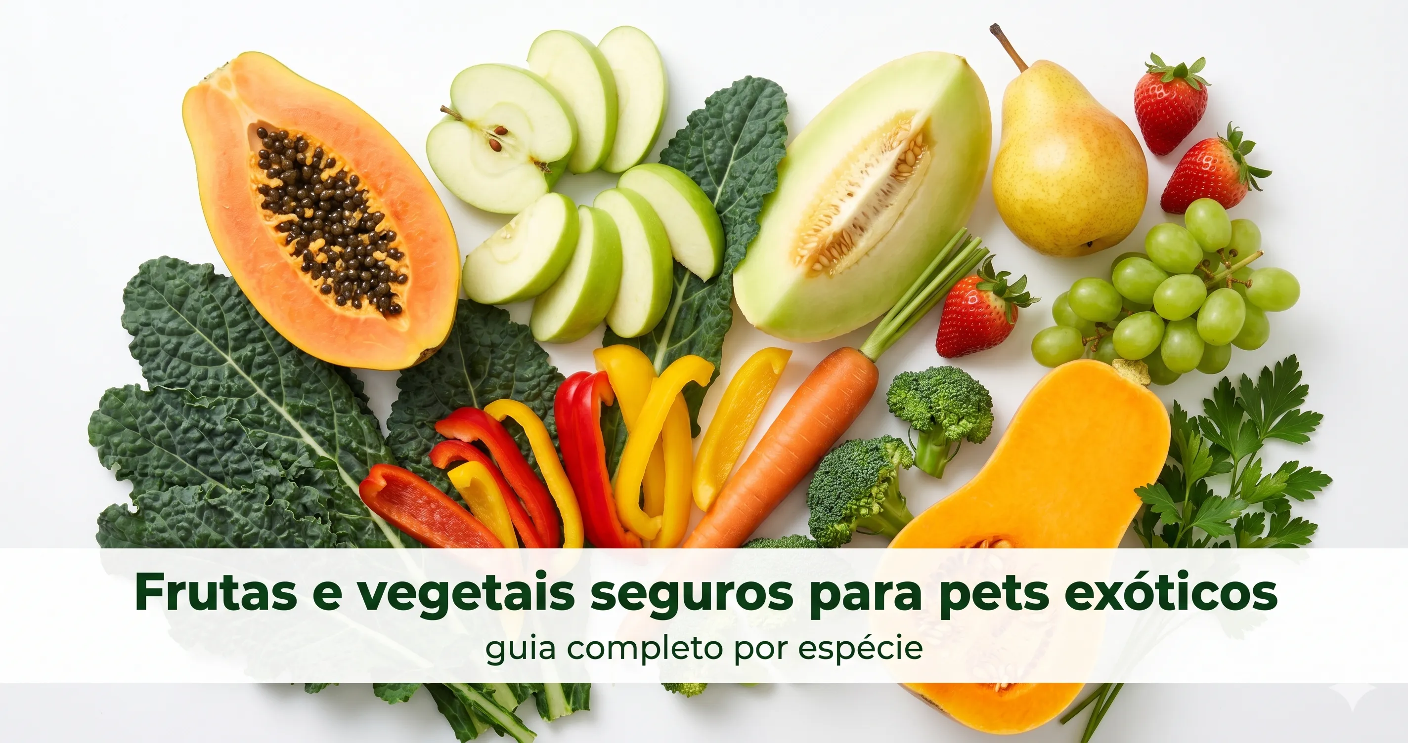 Frutas e vegetais seguros para pets exóticos: guia completo por espécie