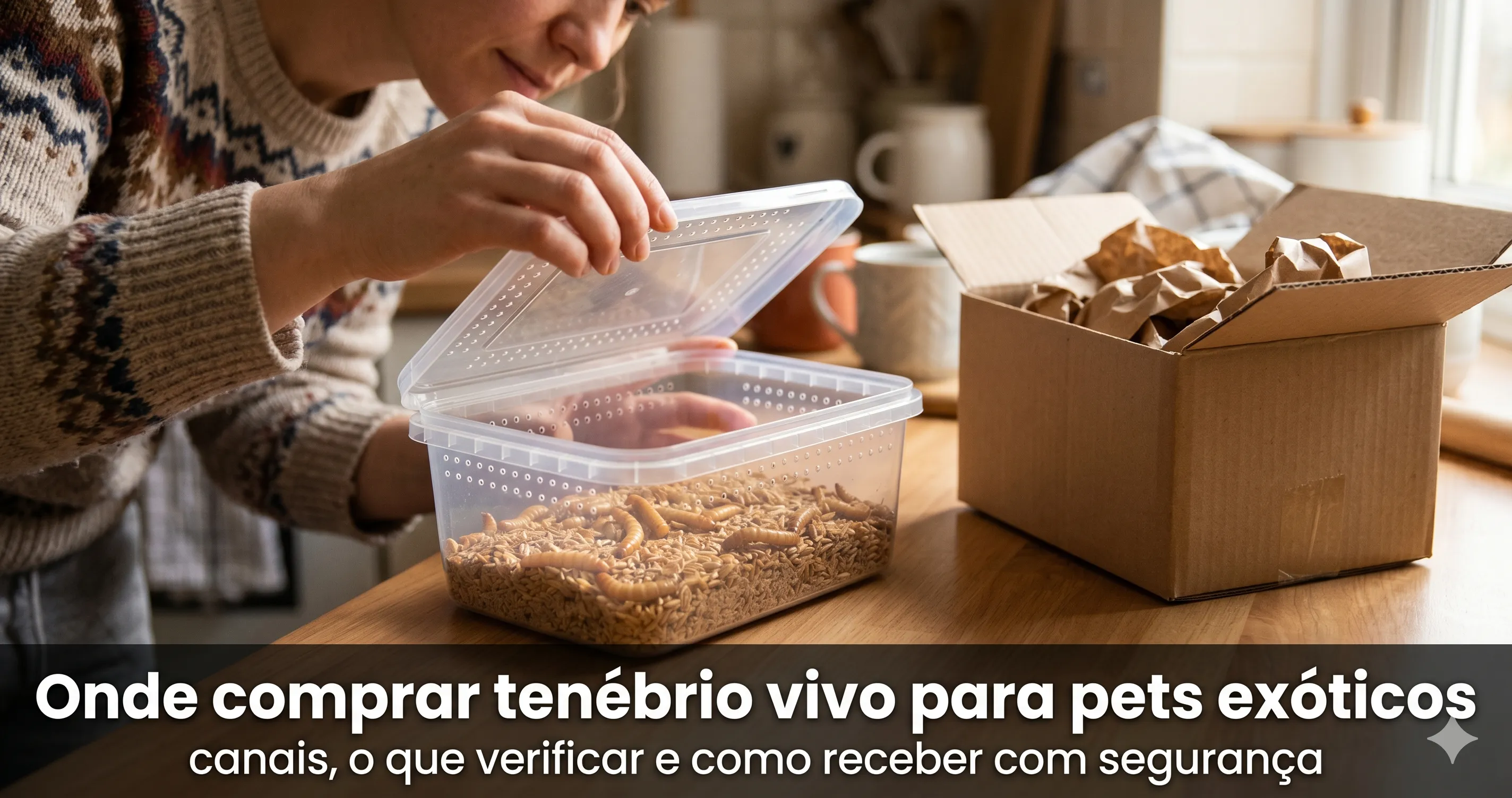 Onde comprar tenébrio vivo para pets exóticos: guia de canais, o que verificar e como receber com segurança